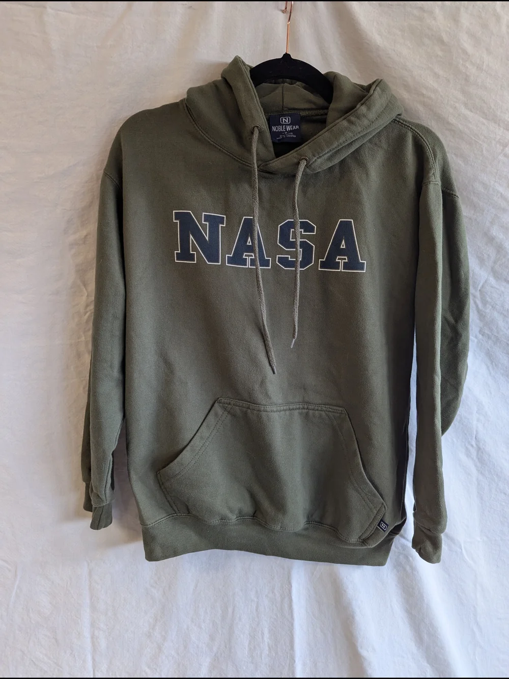 Olive Green NASA Pullover Hoodie - Picture 1 of 3